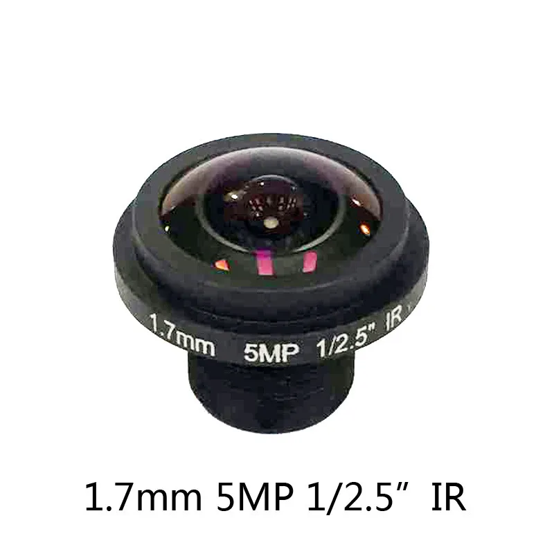 100 шт./лот 5mp 1,7 мм объектив 1/2. 5 "ИК объектив камеры видеонаблюдения 185 градусов для HD ip камеры видеонаблюдения