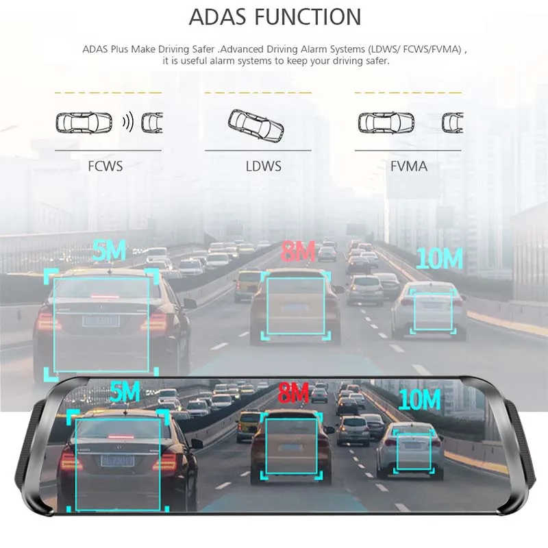 10 дюймов Автомобильный видеорегистратор с сенсорным экраном 4G ADAS видеорегистратор зеркало Регистраторы gps навигации 1080P видеорегистратор Даш Камера с Зеркало заднего вида 787