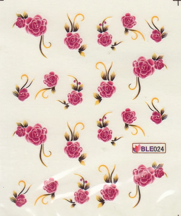 

11 PACK/ LOT WATER DECAL NAIL ART NAIL STICKER FLOWER GRASS BLE023-033