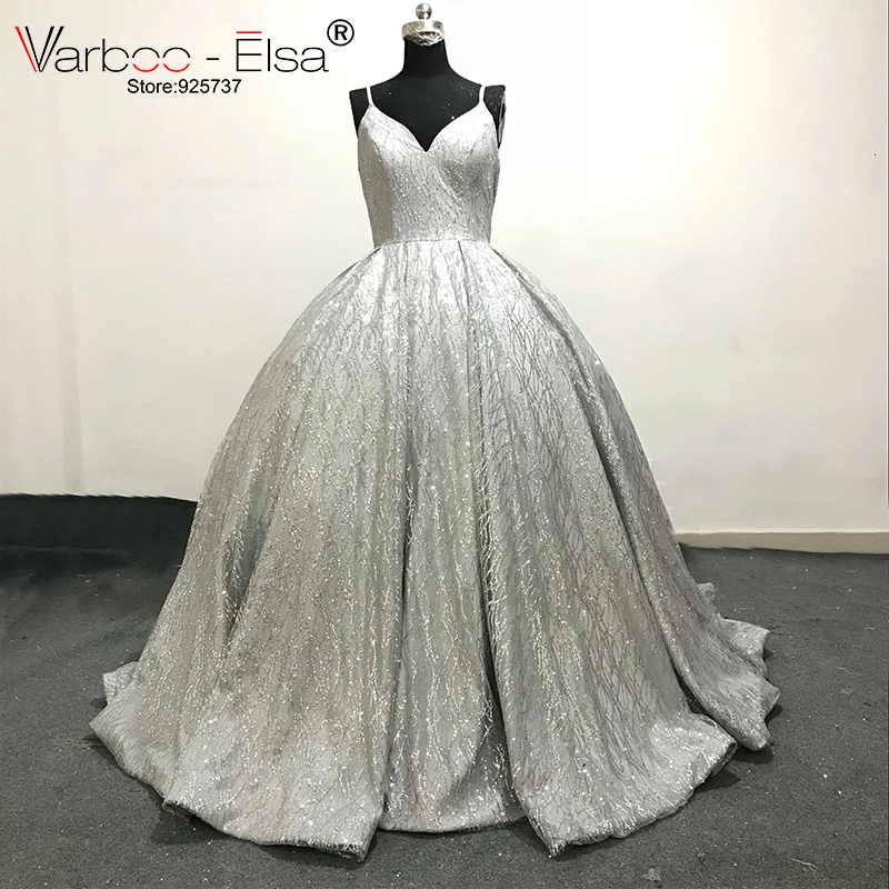 VARBOO_ELSA, новинка, блестящее серебряное бальное платье, расшитое блестками, сексуальное, v-образный вырез, платье для выпускного вечера, съемный плечевой ремень, вечернее платье, robe de soiree