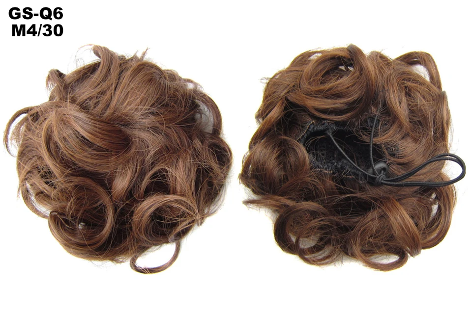 TOPREETY жаропрочных синтетических волос 60gr кудрявый шиньон Drawstring резинкой Updo пончик волос Q6