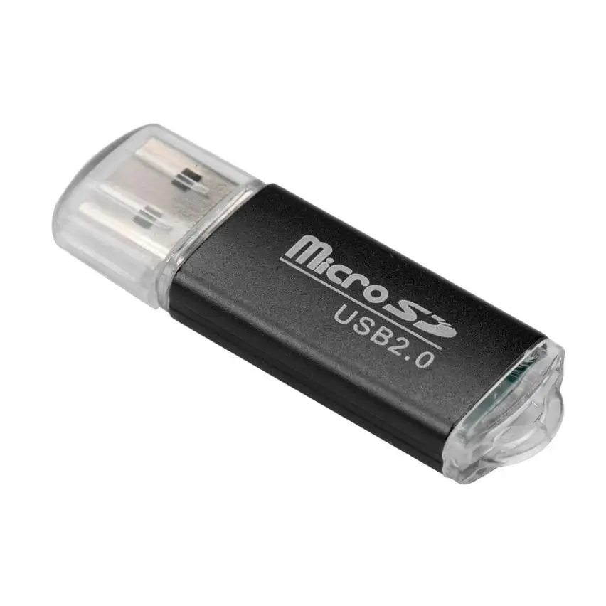 Новый портативный USB 2,0 адаптер картридер 2 микро-sd считыватель карт памяти l0717 #3