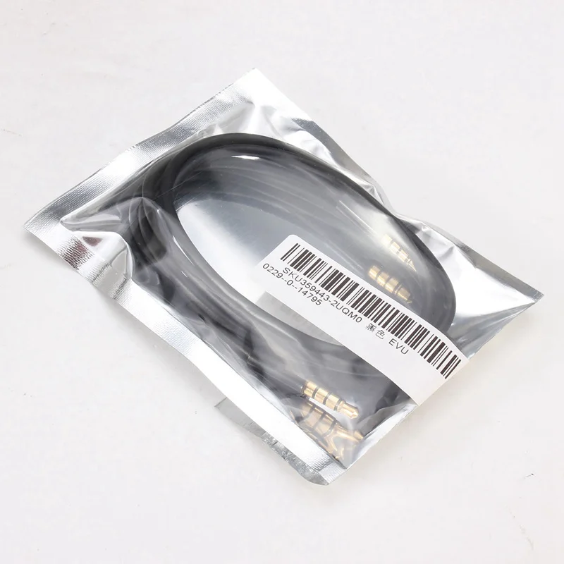 LEORY 3.5MM AUX Audio Cable 4 Pole Jack Male To Male Headphone Auxiliary Cord Stereo Audio Wire Core Black 1M