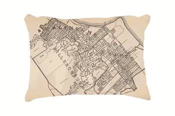

Vintage Map Pattern Customized Cotton Rectangle Throw Pillow Case Decorative Cushion Cover Pillowcase 20*30 Inch(50*76cm)