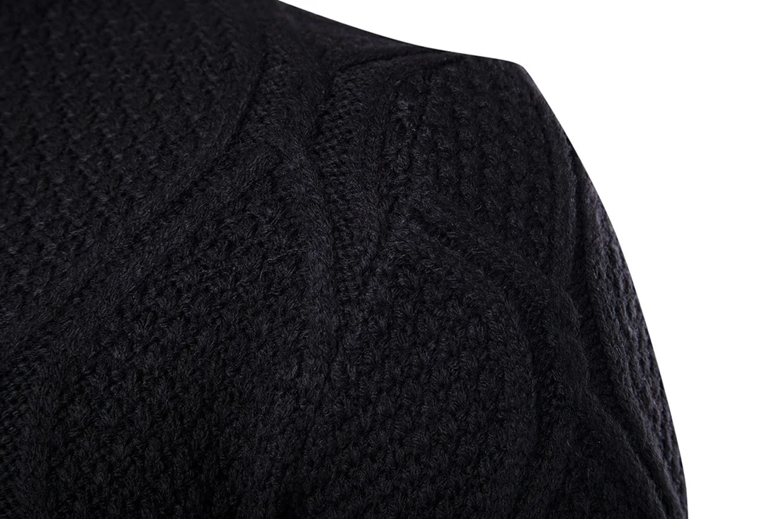 Осенне-зимний мужской культиватор, благонравный свитер чистого цвета, теплый осенне-зимний вязаный свитер