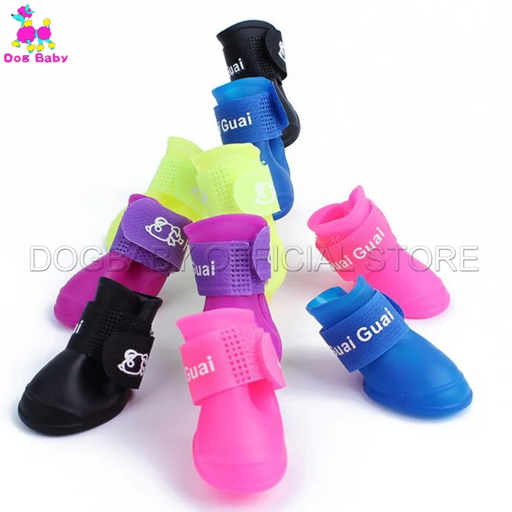 DOGBABY/цветные сапоги для собак из искусственной кожи с силикагелем