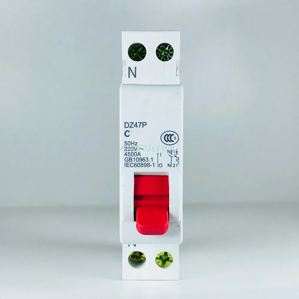 Автоматический выключатель 6A 10A 16A 25A 32A 40A DPN 1P + N 4.5KA 50Hz 230V DZ47P MCB двойной