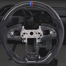 Новое рулевое колесо из углеродного волокна для Civic Refitting для общих двигателей аксессуары для интерьера