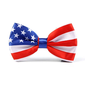 Модный галстук-бабочка, американский/американский флаг, Британский/британский флаг, мужские галстуки с принтом, женские, унисекс, вечерние, пабы, выпускной костюм, украшение, бабочка - Цвет: USA Flag