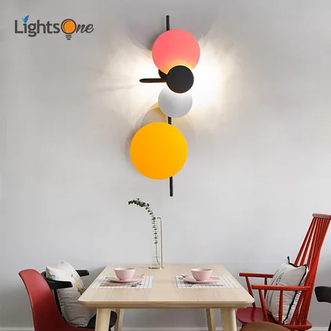 Moderno e Minimalista Sala de Estar Luzes do Corredor Nordic Parede Personalidade Criativa Quarto Lâmpadas Led Luz
