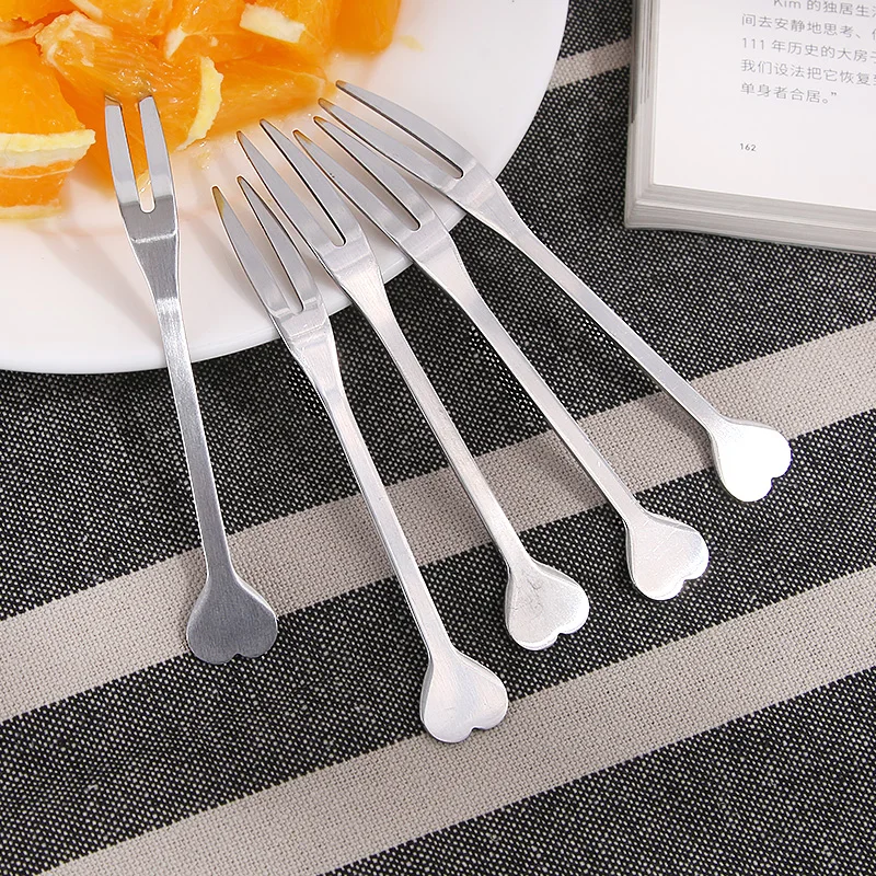 1PCS Stainless Steel Fruit Fork Household tableware Small fork for