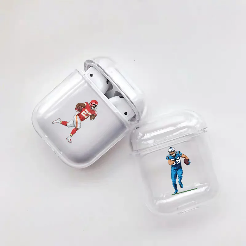 

Cartoon Rugby Case For Apple airpods case Cover Cute Wireless Bluetooth Earphone Case For Airpods Headphone Protective Cover