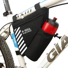 B-SOUL 5Colors Bike Triangle Bag For Bicycle Front Frame Bag Cycling Top Tube Bag With Water Bottle Pocket Bicycle Accessories