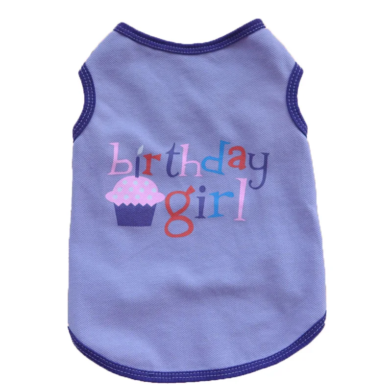 

Boy/Girl Summer Dog Vest Puppy Cat Birthday Costume Breathable Cotton Clothes For Small Dogs Chihuahua French Bulldog Clothing