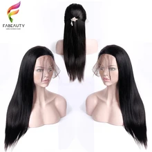 Бразильские прямые волосы 360 кружева фронтальное Закрытие с волосами младенца предварительно выщипанные волосы естественного цвета могут быть окрашены волосы remy Fabeauty