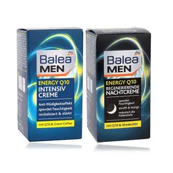 Balea, Германия Для мужчин энергии Q10 зеленый Кофе дневной крем для лица + восстанавливающий ночной питательный крем для усталых Для мужчин
