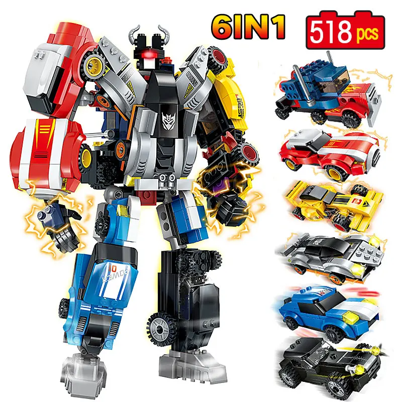 

Technic Car Compatible LegoINGLYs City Military Deformation Armor Modular Robot DIY Assemble Blocks Bricks Toys For Boys