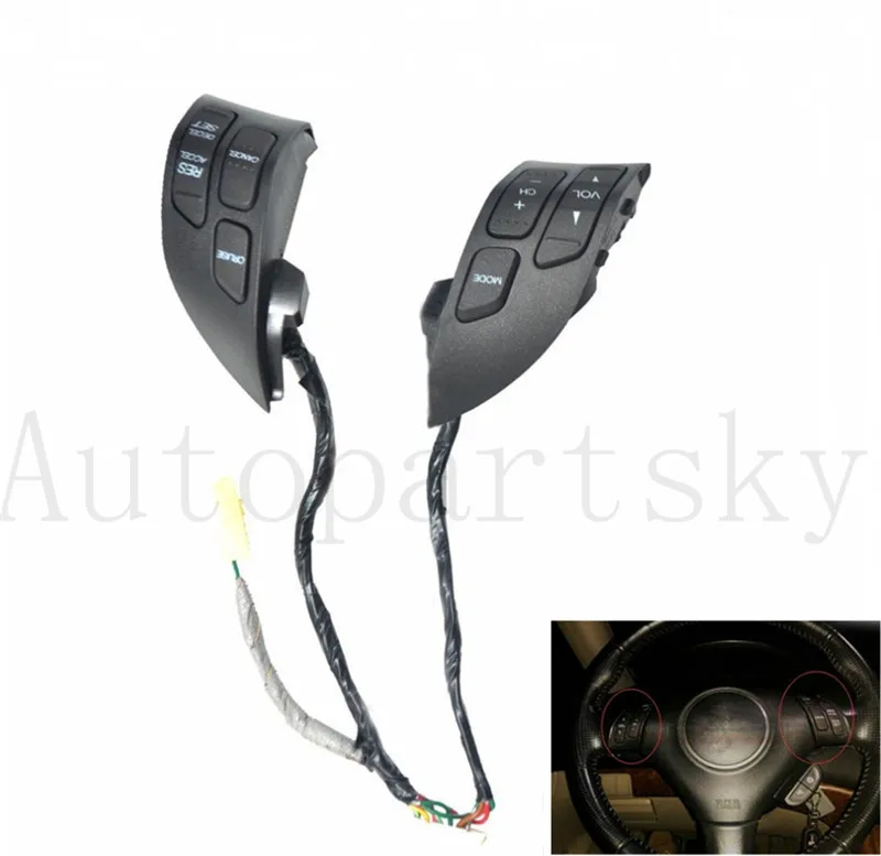 

100% Tested - Set of Steering Wheel Audio Control Switch Buttons 35880-SDB-A01ZA for Honda Accord 2003 2004 2005 2006 2007