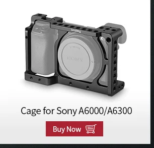 SmallRig a6300 клетка для камеры с деревянной рукояткой для sony A6000/A6300 DSLR Camcorder Cage Kit клетка из алюминиевого сплава-2082