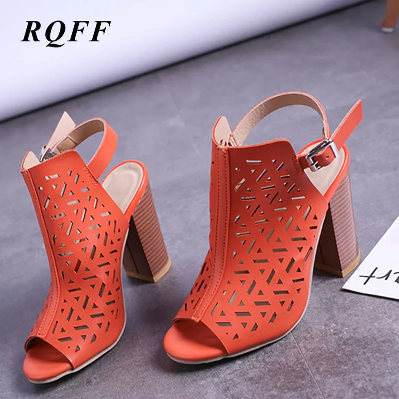 Sandalias de moda para mujer zapatos negros sandalia roja 2019 de gran  tamaño Peep Toe tacones altos zapatos de mujer Ladys calzado de cuero de  goma sólido|Sandalias de mujer| - AliExpress