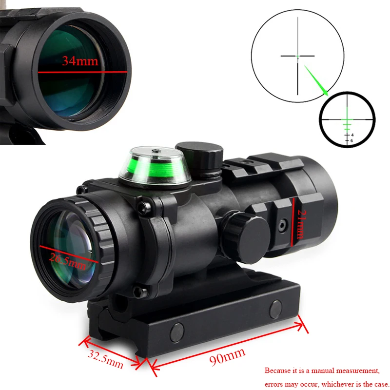 Тактический Оптический прицел SPINA OPTICS оптический с красной/зеленой призмой