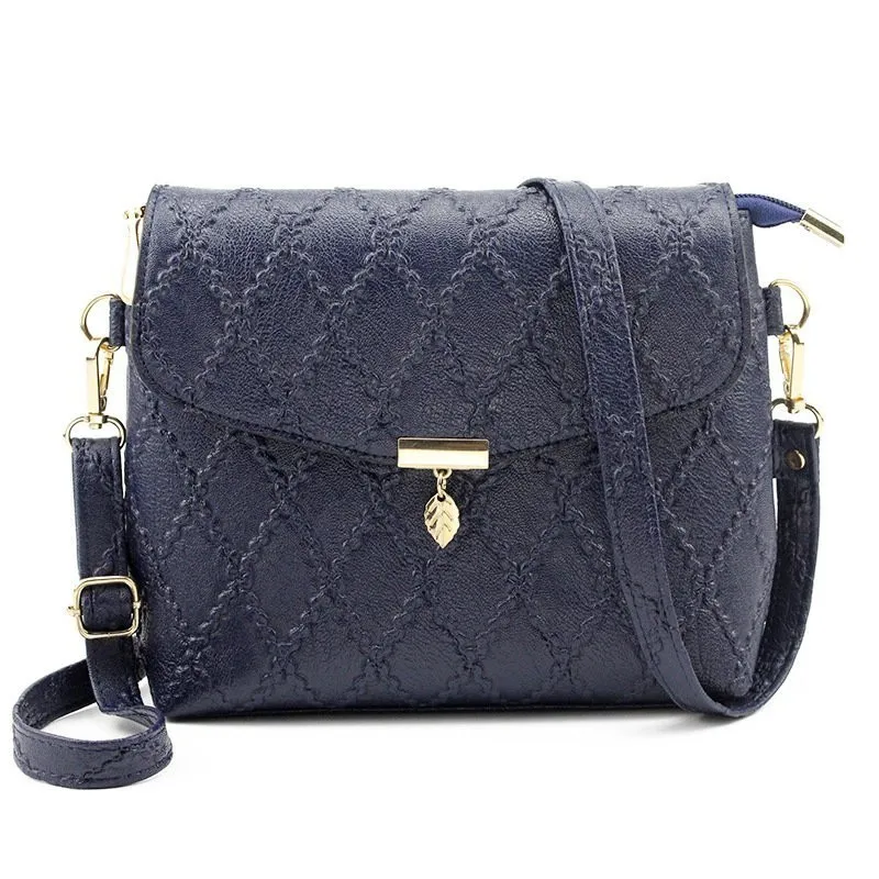 TTOU женская модная сумка через плечо из искусственной кожи, мини сумка через плечо, Женская Повседневная сумка-мессенджер, винтажная сумка с клапаном - Цвет: Blue