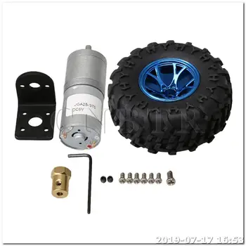 

CNBTR Geared Motor Set for Smart Car with Tire DC24V 620rpm 0.2KG.CM Torque