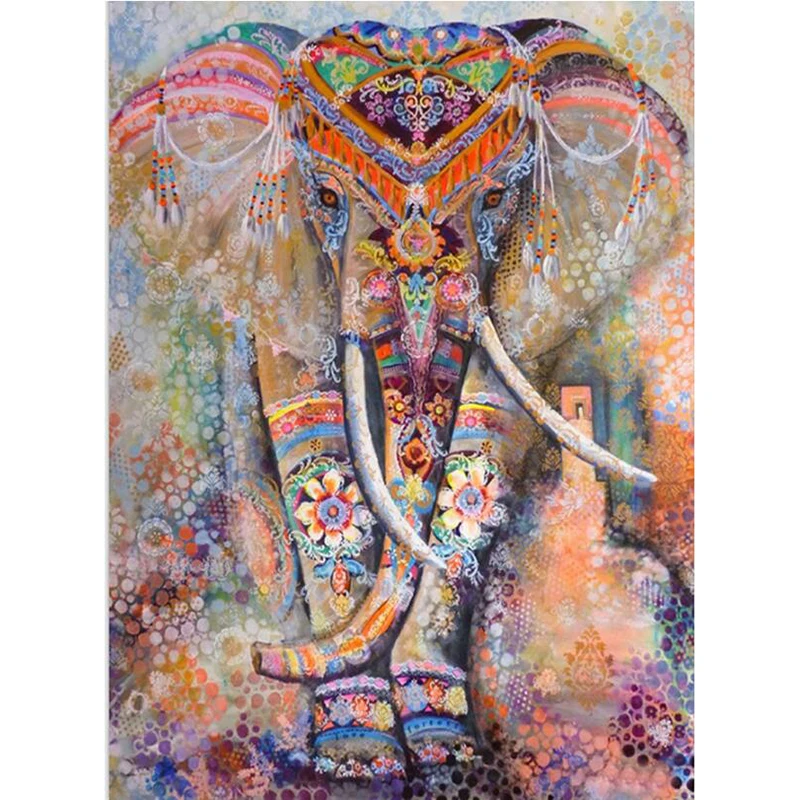 diy 5d diamond painting animal square rhinestones embroidery Abstract elephant cross stitch mosaic pattern full ll020 | Дом и сад
