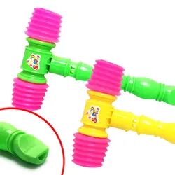 25 см Пластик прочная ручка молоток игрушки Fun Шум чайник ребенка встроенный в свисток одежда для малышей Дети Пластик шумный свист игрушка