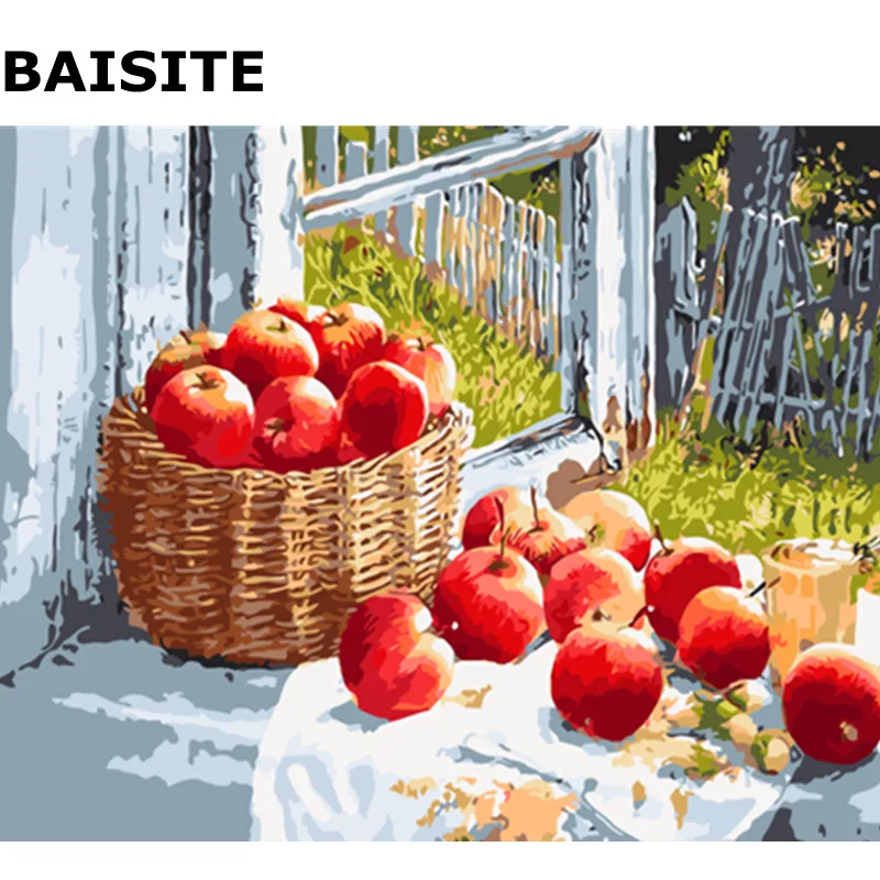 

BAISITE DIY Painting Pictures By Numbers Hand Painted Canvas Modern Wall Picture For Living Room Home Decor Wall Art E495