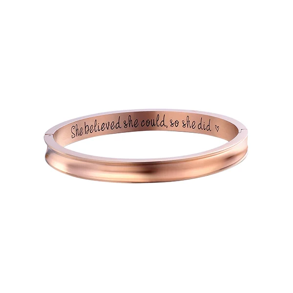 Классические серебряные золотые розовые браслеты-манжеты из нержавеющей стали женские браслеты для женщин вдохновляющий браслет ювелирные изделия