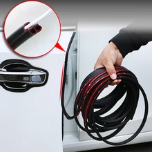 Автомобильный-Стайлинг 5 м B резиновое уплотнение типа звук изоляционный уплотнитель отделка края шумоизоляция двери автомобиля уплотнительные полосы наклейки