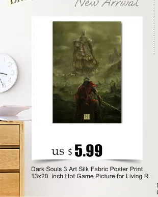 Dark Souls 3 книги по искусству шелк тканевый плакат печати 13x20 дюймов Горячие игры Изображение для гостиная украшения стены подарок 055