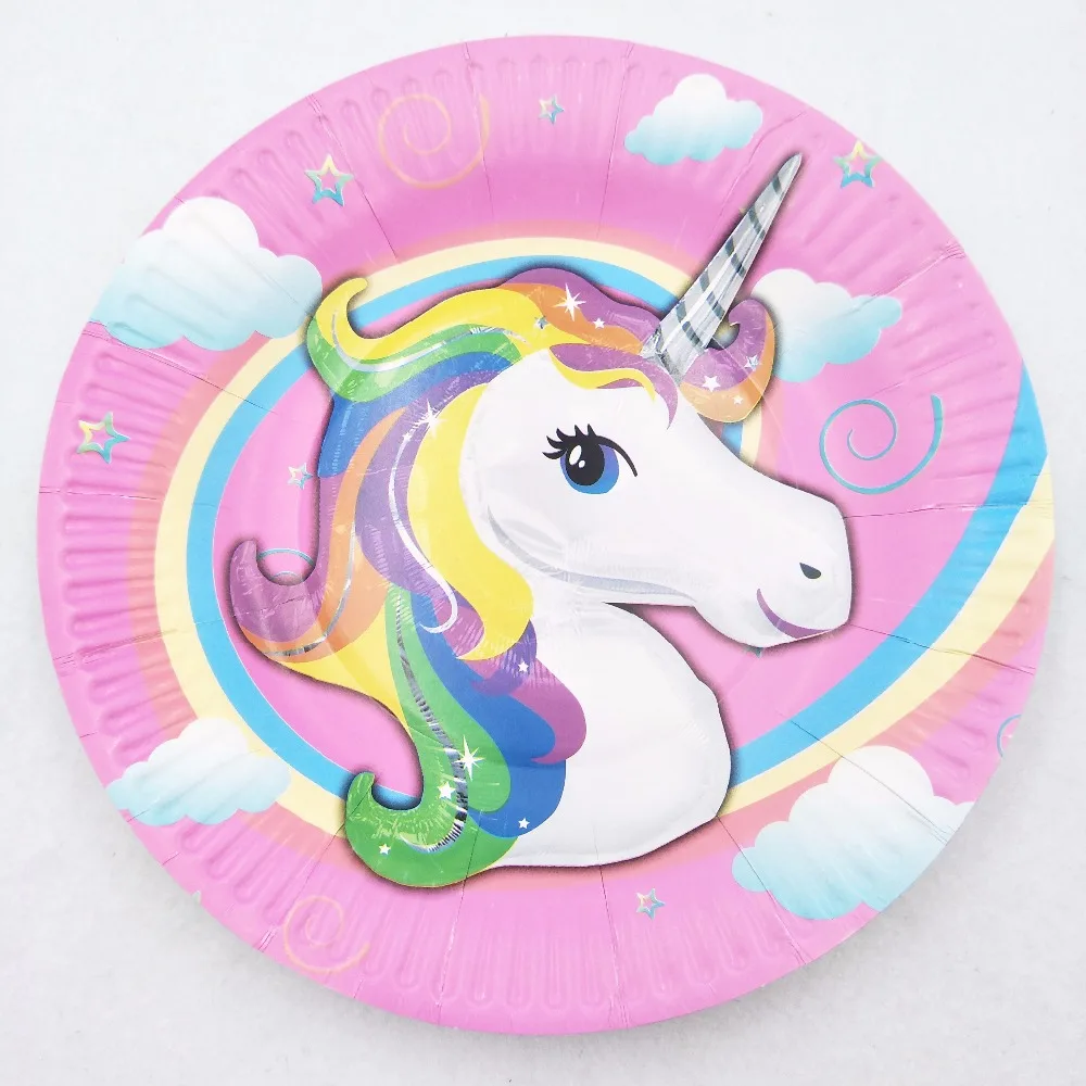 10pcs / серия Планшеты Дети Birthday Party Supplies бумаги Посуда С Днем Рождения праздничные