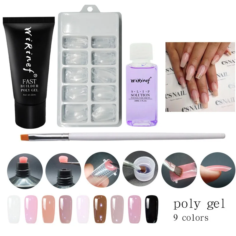 

High Quality Nail Extension Gel Art Brush Pen Mould Kit Builder Makeup Tool Fashion Non-toxic for Women