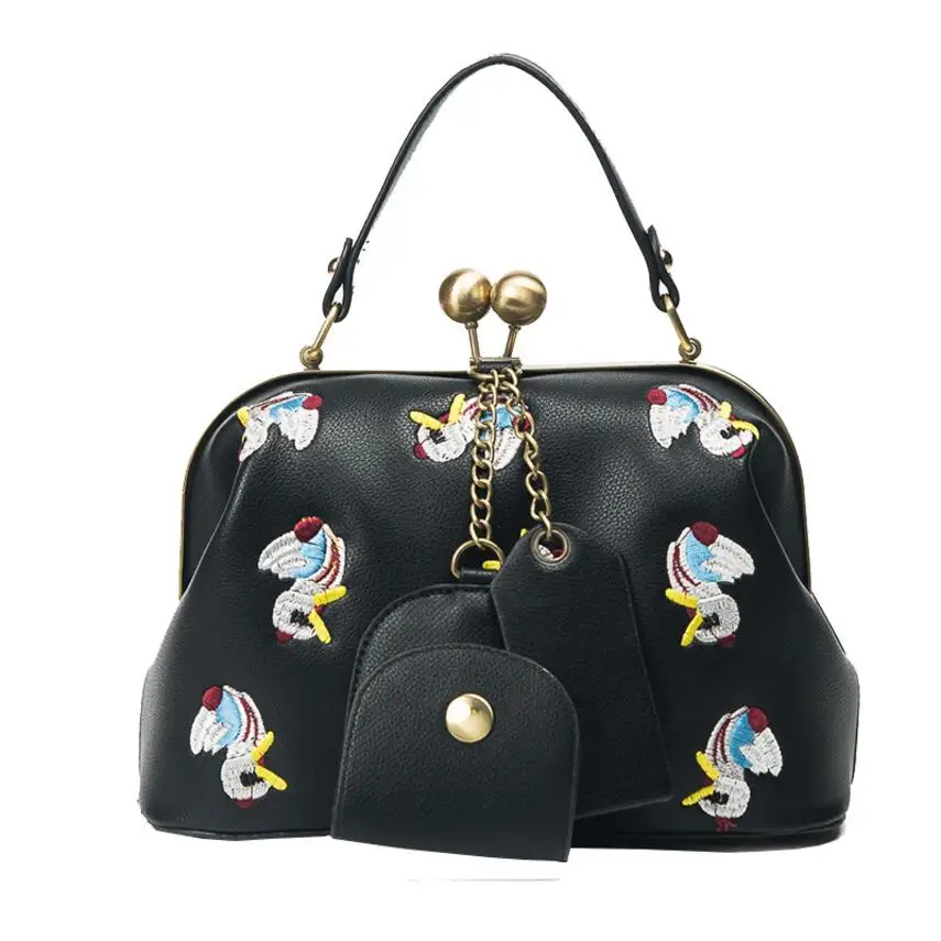 

European and American fashion Spring and summer new embroidery Leisure Shell bag small