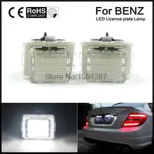 2 pcs Car LED License Plate Luz direta fit Mercedes Benz W221 W216 W212 W204 12 W207 branco Livre de Erros v