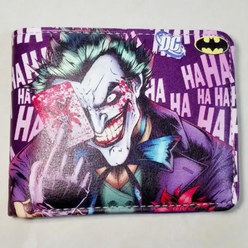 

2018 DC Comics The Batman Joker character LOGO wallets Purse Multi 12cm Leather W347