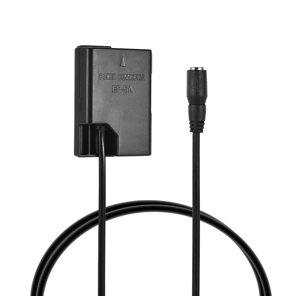 

Andoer EP-5A DC Coupler Power Connector EN-EL14 Dummy Battery Adapter 4.0*17mm DC Tip for Nikon D3100 D3200 D3300 Series Camera