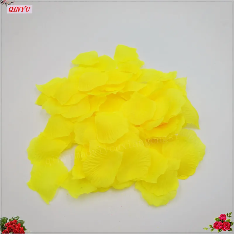 Украшение дома 100/1000/300 шт искусственный цветок «Роза» искусственные лепестки для украшения свадеб 5zsh012 - Цвет: Yellow