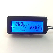Цветной ЖК-дисплей Автомобильный цифровой термометр Мини 12 В для транспортных средств Termometro монитор для салона автомобиля внешний температурный метр 1,5 м Кабель датчик