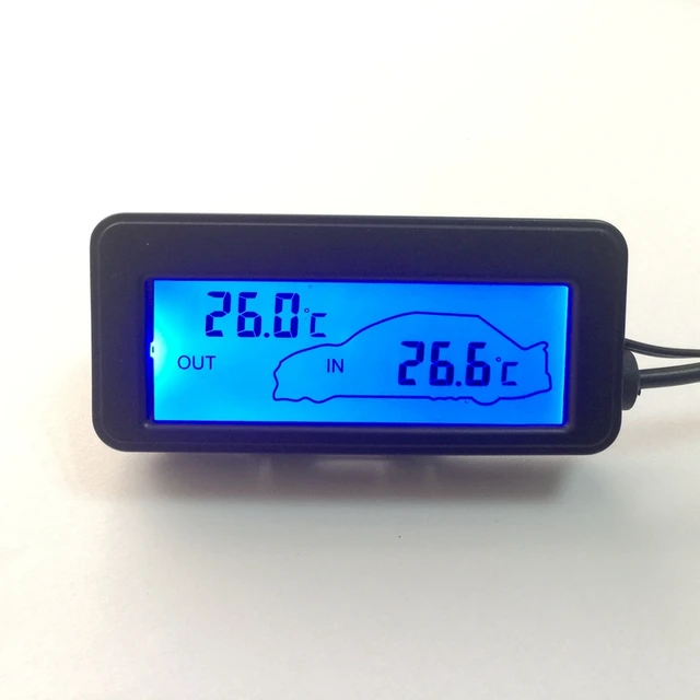 Color LCD Car Digital Thermometer Mini 12V Vehicles Color LCD Car Digital Thermometer Mini 12V Vehicles