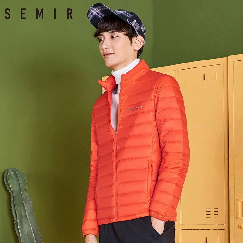 SEMIR легкий пуховик мужской зимний новый короткий красивый куртка тонкий