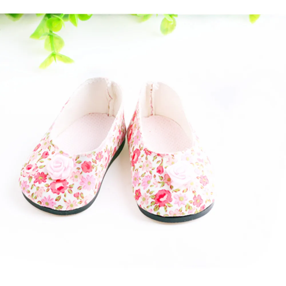 Пара тапочек подходит на 18-дюймовые Американский обувь для младенцев розовые балетки детская игрушка рождественские аксессуары для s209