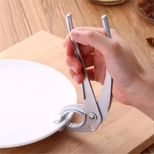 Миску держатель блюдо зажим горшок Пан захвата клип орех Открыть средство блюдо тарелка металлической ручкой