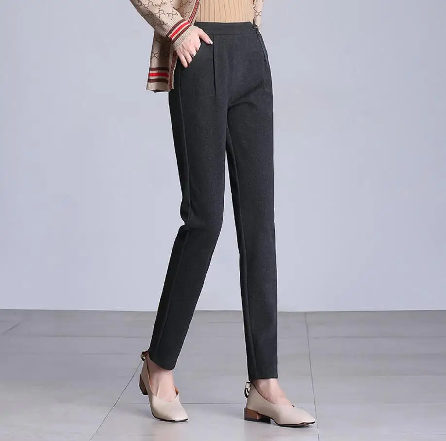 Buy 2018 New Autumn winter Women Woolen Pants Female