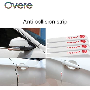 

Overe 6Pcs Car door Protect stickers Auto mirror Anti-scratch For Renault Megane 3 Duster Captur Chevrolet Cruze Aveo Captiva
