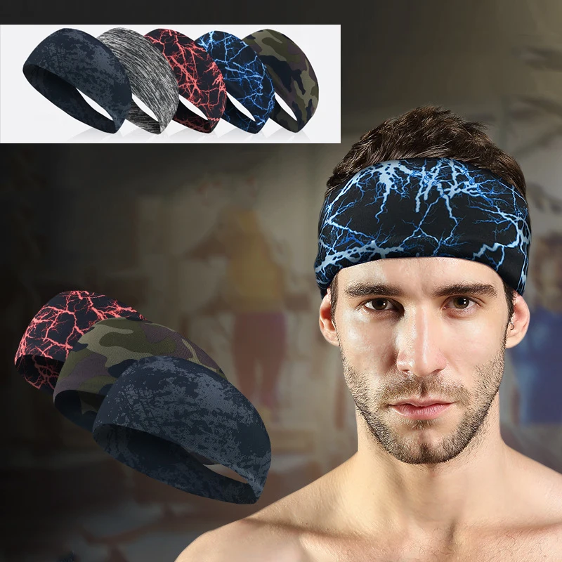 Sports Yoga Sweat Headband Absorbent Cycling Headbands Men and Women Sweatband Men Accessories Sport 1PC Men Hair Bands