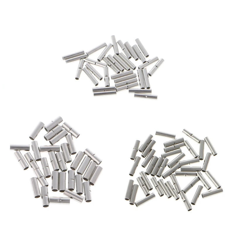 

100 Pcs 22-10 AWG Crimp Terminal Butt Splice Connectors Cable Sleeve Copper Tube