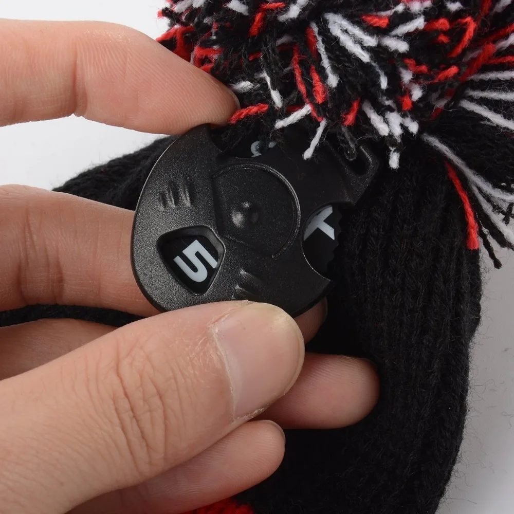 1 Set/3 pcs  Black Red White Wool Knit Golf Clubs Set Driver 3# 5# Fairway Wood Head Covers with Number Tag